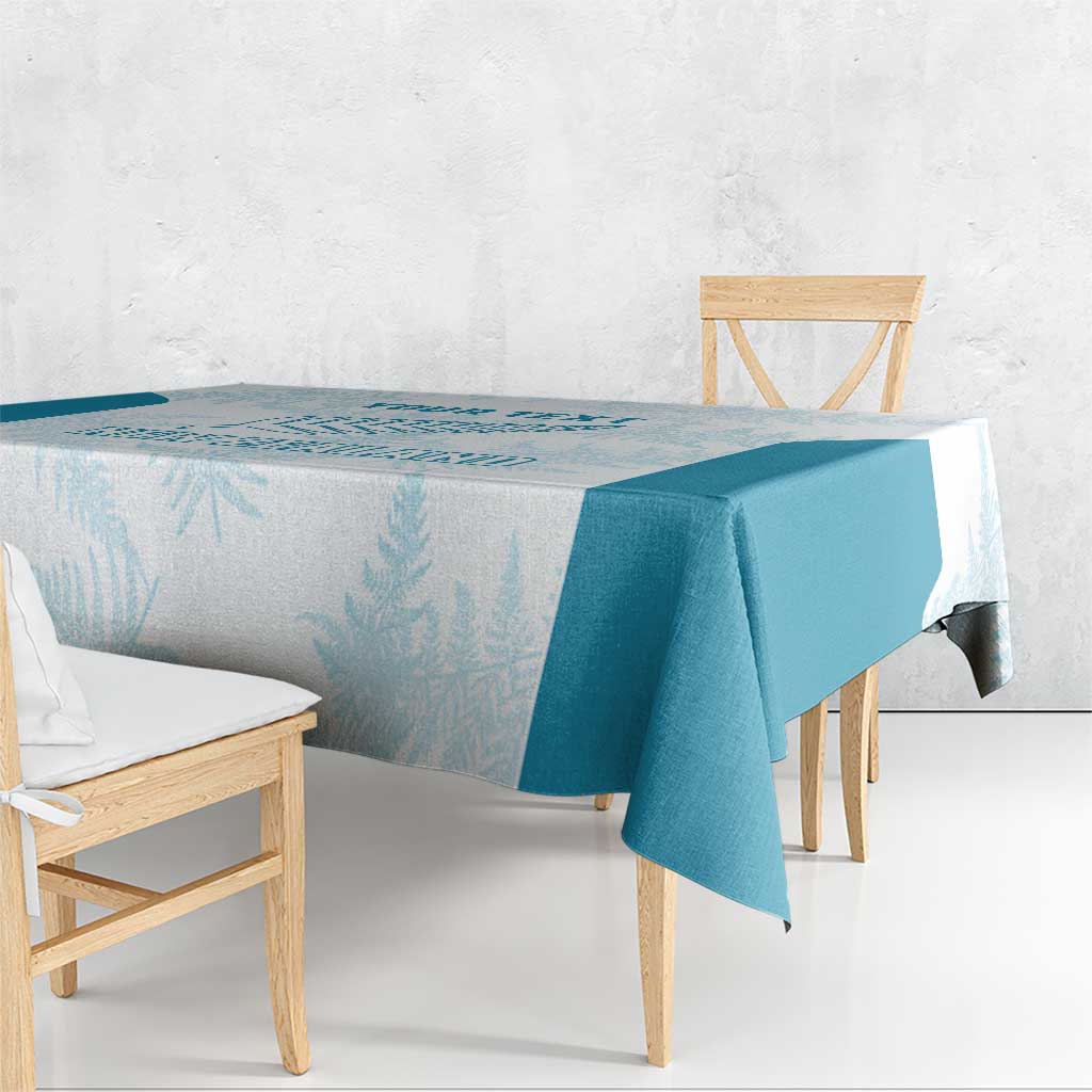 Custom New Zealand Silver Fern Football Tablecloth Come On All White LT14 - Polynesian Pride
