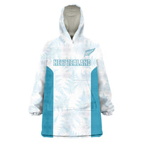 Custom New Zealand Silver Fern Football Wearable Blanket Hoodie Come On All White LT14 One Size White - Polynesian Pride
