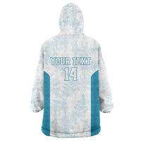 Custom New Zealand Silver Fern Football Wearable Blanket Hoodie Come On All White LT14 - Polynesian Pride