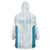 Custom New Zealand Silver Fern Football Wearable Blanket Hoodie Come On All White