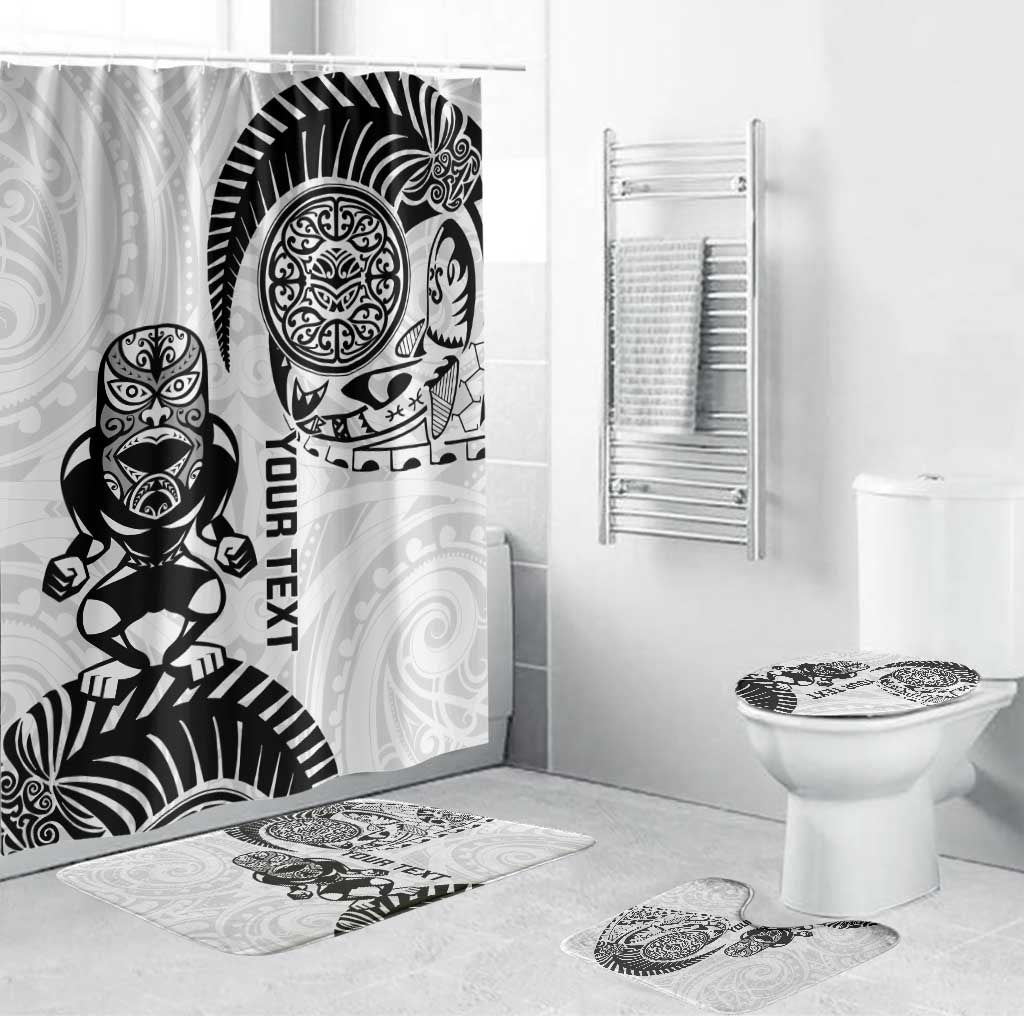 Custom Aotearoa Football Bathroom Set NZ Maori Tiki Go Champions LT14 Bathroom Set (4 pcs) White - Polynesian Pride