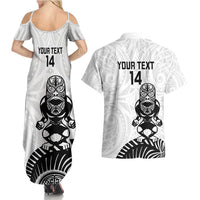 Custom Aotearoa Football Couples Matching Summer Maxi Dress and Hawaiian Shirt NZ Maori Tiki Go Champions LT14 - Polynesian Pride