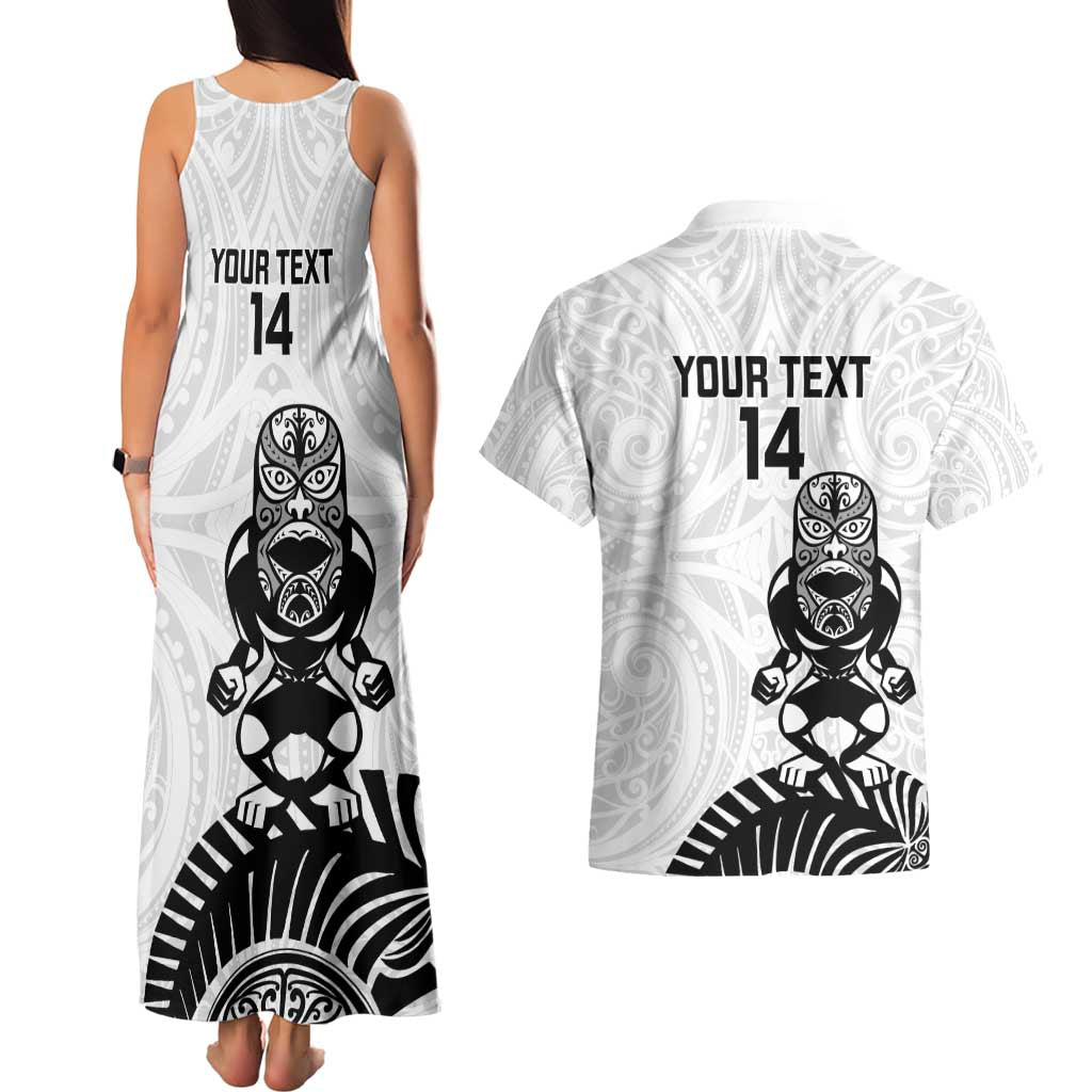 Custom Aotearoa Football Couples Matching Tank Maxi Dress and Hawaiian Shirt NZ Maori Tiki Go Champions LT14 - Polynesian Pride
