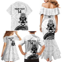 Custom Aotearoa Football Family Matching Mermaid Dress and Hawaiian Shirt NZ Maori Tiki Go Champions LT14 - Polynesian Pride