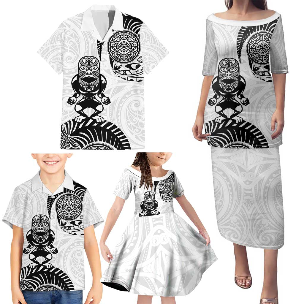 Custom Aotearoa Football Family Matching Puletasi and Hawaiian Shirt NZ Maori Tiki Go Champions LT14 - Polynesian Pride