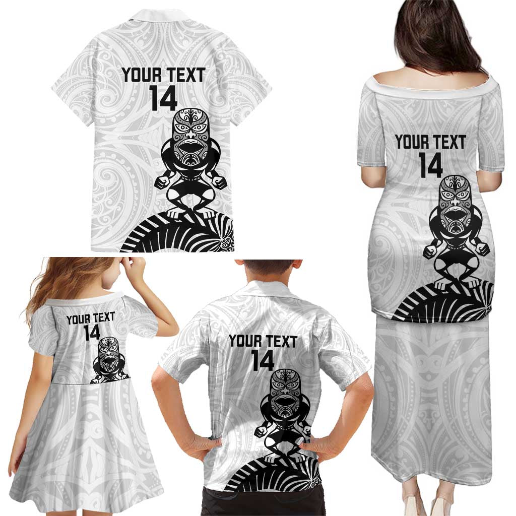 Custom Aotearoa Football Family Matching Puletasi and Hawaiian Shirt NZ Maori Tiki Go Champions LT14 - Polynesian Pride