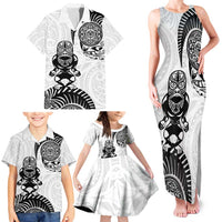 Custom Aotearoa Football Family Matching Tank Maxi Dress and Hawaiian Shirt NZ Maori Tiki Go Champions LT14 - Polynesian Pride