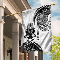 Custom Aotearoa Football Garden Flag NZ Maori Tiki Go Champions LT14 House Flag White - Polynesian Pride