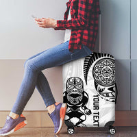 Custom Aotearoa Football Luggage Cover NZ Maori Tiki Go Champions