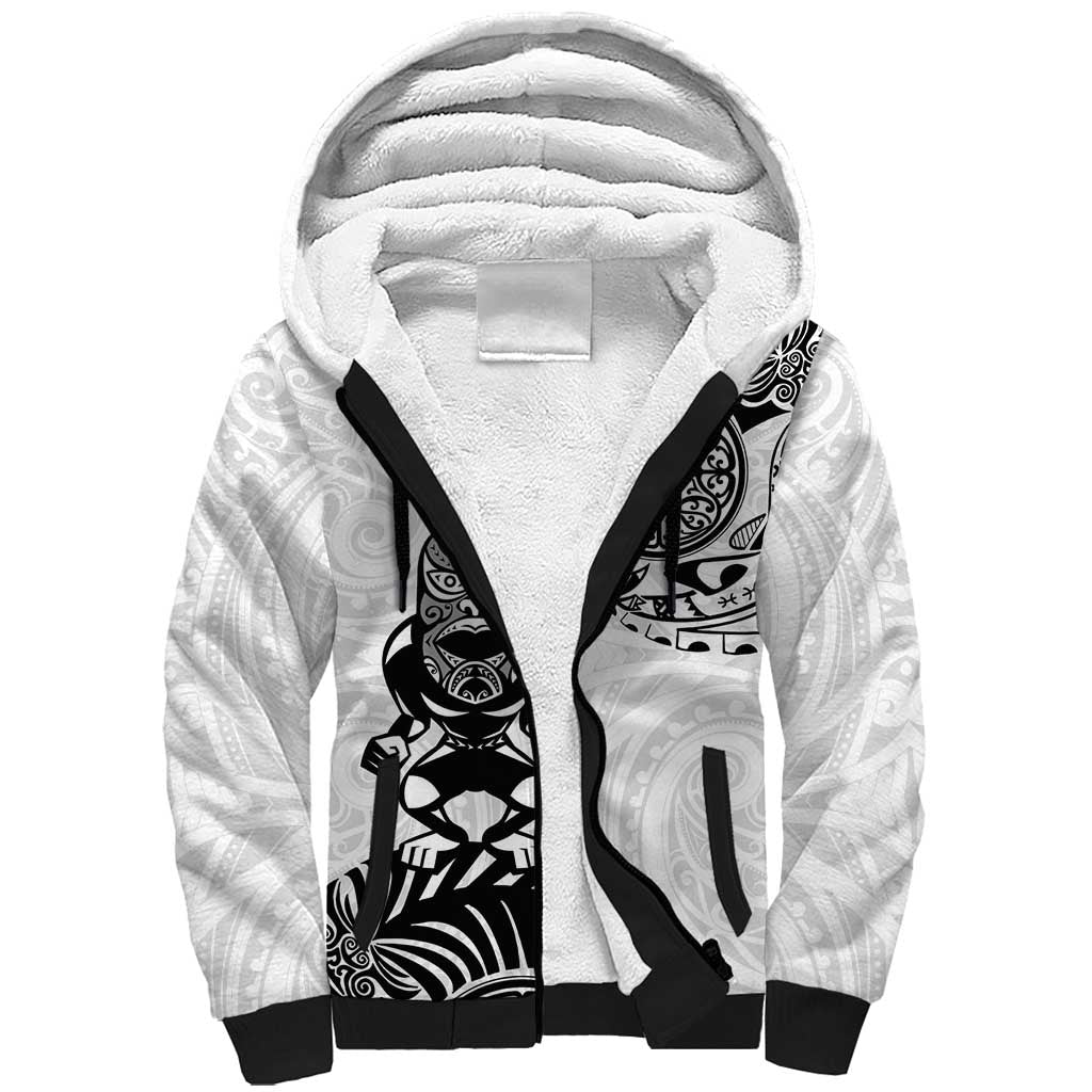 Custom Aotearoa Football Sherpa Hoodie NZ Maori Tiki Go Champions