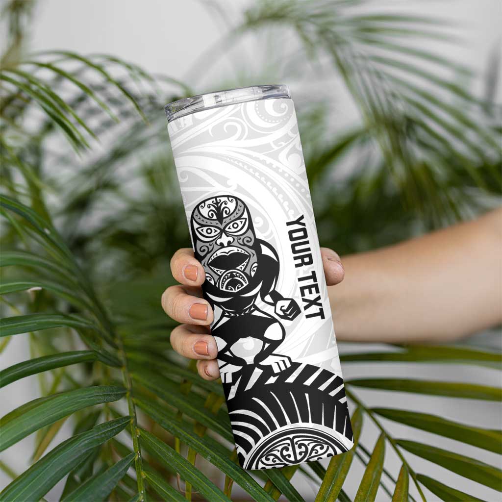 Custom Aotearoa Football Skinny Tumbler NZ Maori Tiki Go Champions LT14 - Polynesian Pride