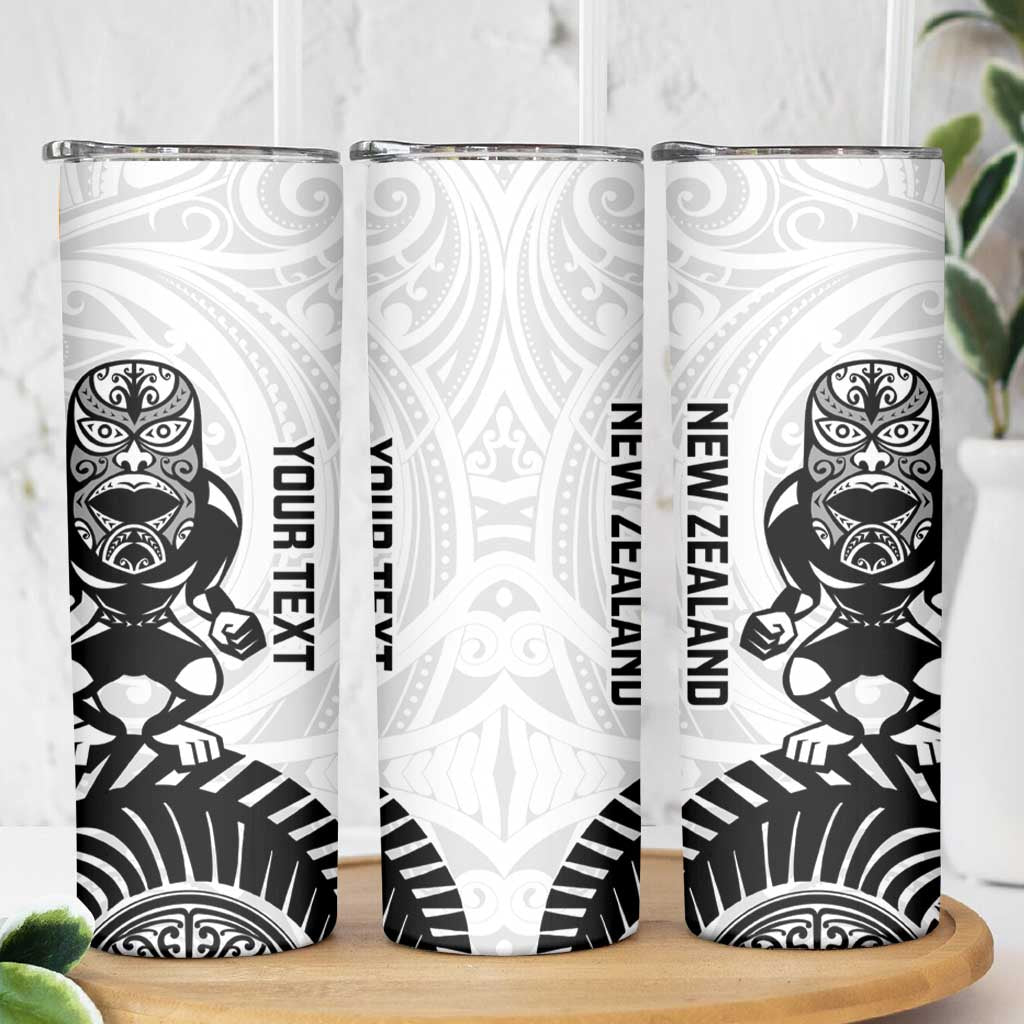 Custom Aotearoa Football Skinny Tumbler NZ Maori Tiki Go Champions LT14 - Polynesian Pride