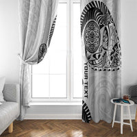 Custom Aotearoa Football Window Curtain NZ Maori Tiki Go Champions LT14 - Polynesian Pride