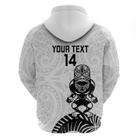 Custom Aotearoa Football Zip Hoodie NZ Maori Tiki Go Champions
