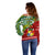 Australia And Tonga Off Shoulder Sweater Aboriginal Mix Tongan Ngatu Unique Style LT14 - Polynesian Pride