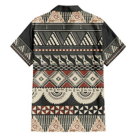 Vintage Bula Fiji Masi Family Matching Off The Shoulder Long Sleeve Dress and Hawaiian Shirt Fijian Tapa Cloth LT14 - Polynesian Pride