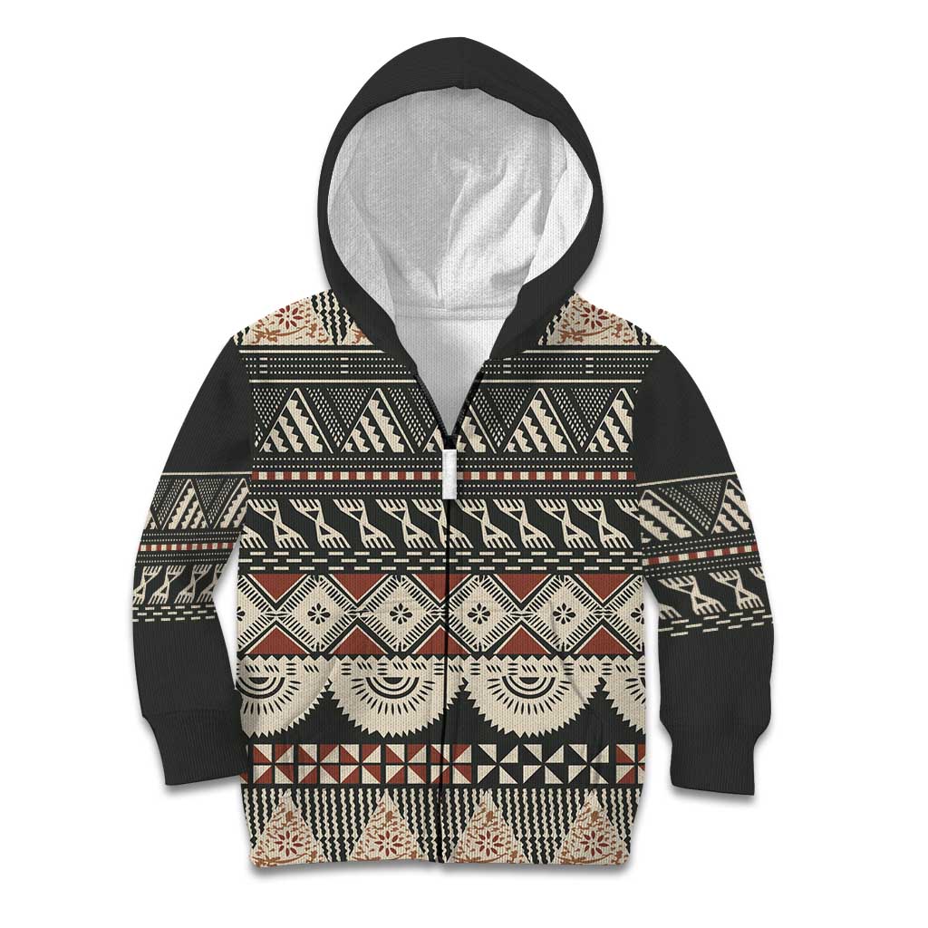 Vintage Bula Fiji Masi Kid Hoodie Fijian Tapa Cloth - Polynesian Pride