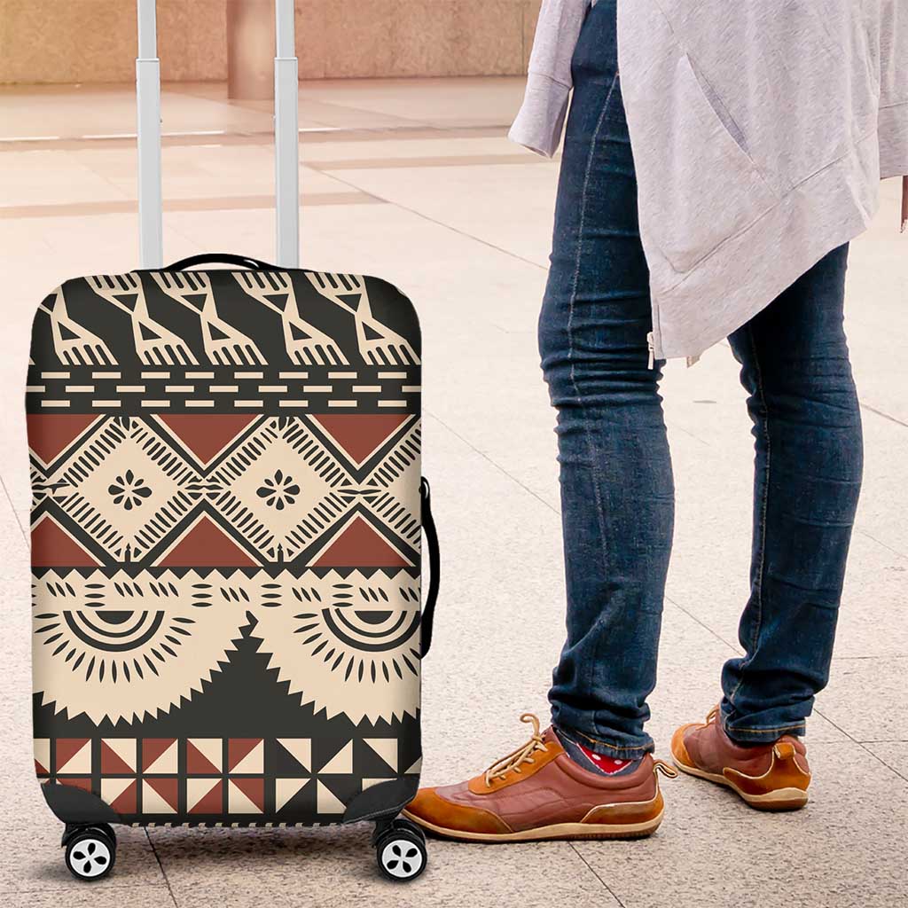 Vintage Bula Fiji Masi Luggage Cover Fijian Tapa Cloth - Polynesian Pride