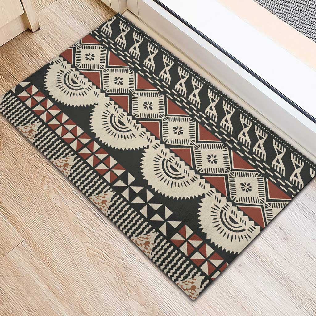 Vintage Bula Fiji Masi Rubber Doormat Fijian Tapa Cloth - Polynesian Pride