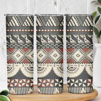 Vintage Bula Fiji Masi Skinny Tumbler Fijian Tapa Cloth LT14 - Polynesian Pride