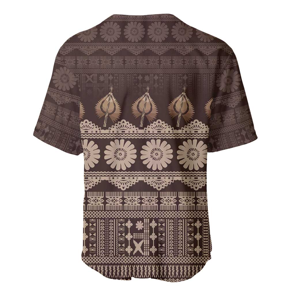 Bula Fiji Iri ni Meke Baseball Jersey Kuvui Fijian Masi LT14 - Polynesian Pride