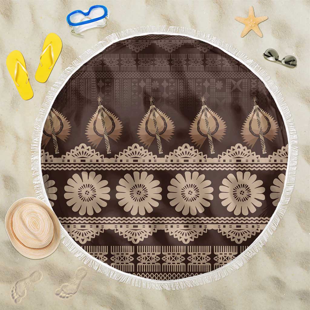 Bula Fiji Iri ni Meke Beach Blanket Kuvui Fijian Masi - Polynesian Pride