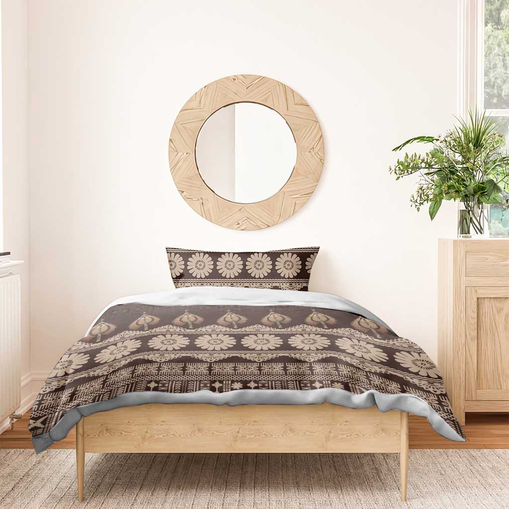 Bula Fiji Iri ni Meke Bedding Set Kuvui Fijian Masi - Polynesian Pride