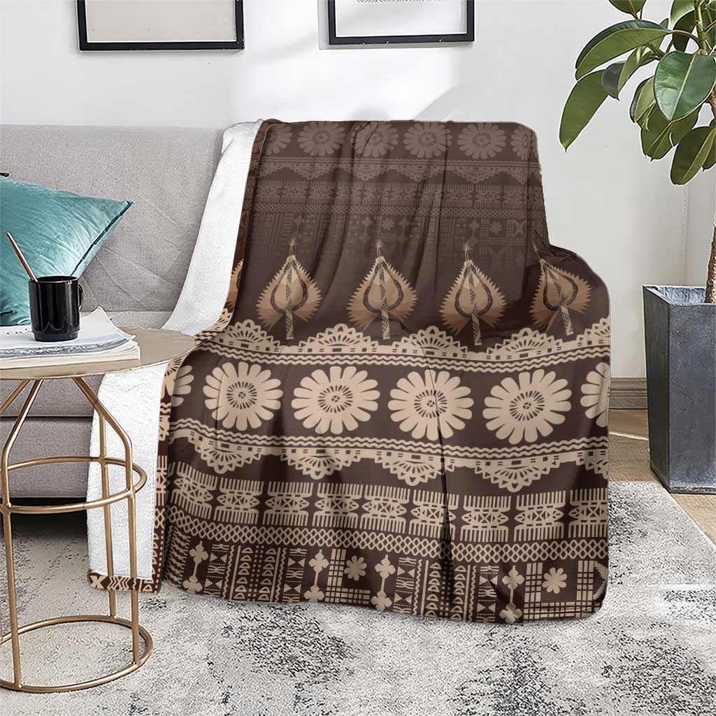 Bula Fiji Iri ni Meke Blanket Kuvui Fijian Masi - Polynesian Pride