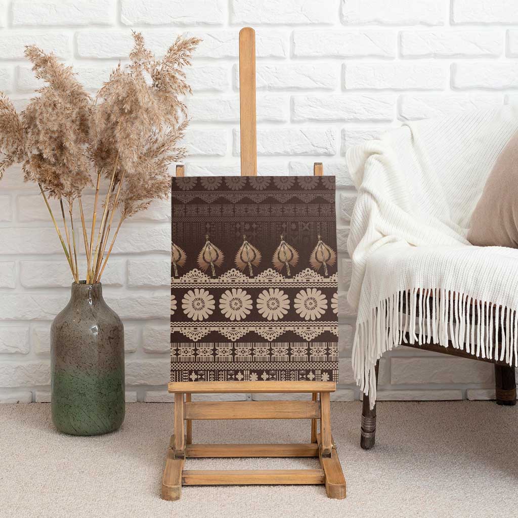 Bula Fiji Iri ni Meke Canvas Wall Art Kuvui Fijian Masi - Polynesian Pride
