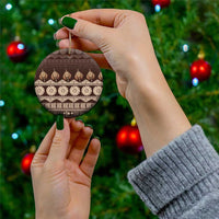 Bula Fiji Iri ni Meke Ceramic Ornament Kuvui Fijian Masi - Polynesian Pride