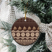 Bula Fiji Iri ni Meke Ceramic Ornament Kuvui Fijian Masi - Polynesian Pride
