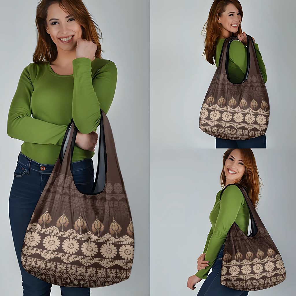 Bula Fiji Iri ni Meke Grocery Bag Kuvui Fijian Masi - Polynesian Pride