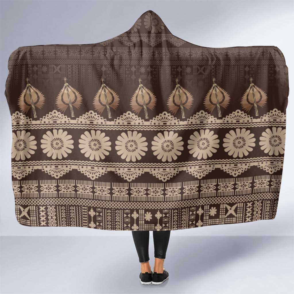 Bula Fiji Iri ni Meke Hooded Blanket Kuvui Fijian Masi - Polynesian Pride