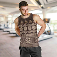Bula Fiji Iri ni Meke Men Tank Top Kuvui Fijian Masi - Polynesian Pride