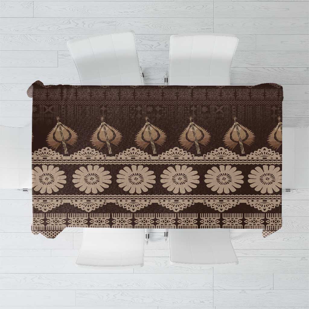 Bula Fiji Iri ni Meke Tablecloth Kuvui Fijian Masi - Polynesian Pride