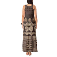 Bula Fiji Iri ni Meke Tank Maxi Dress Kuvui Fijian Masi - Polynesian Pride