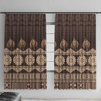 Bula Fiji Iri ni Meke Window Curtain Kuvui Fijian Masi - Polynesian Pride