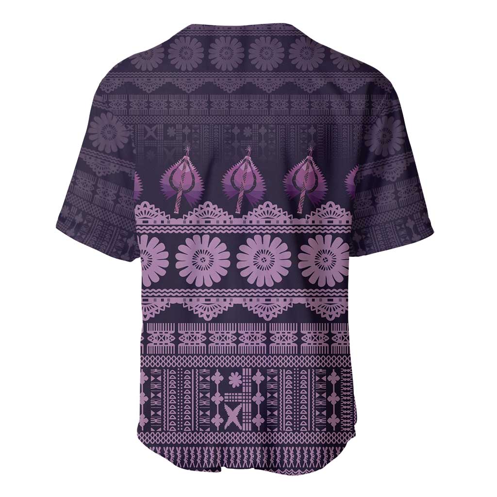 Bula Fiji Iri ni Meke Baseball Jersey Lokaloka Fijian Masi - Polynesian Pride