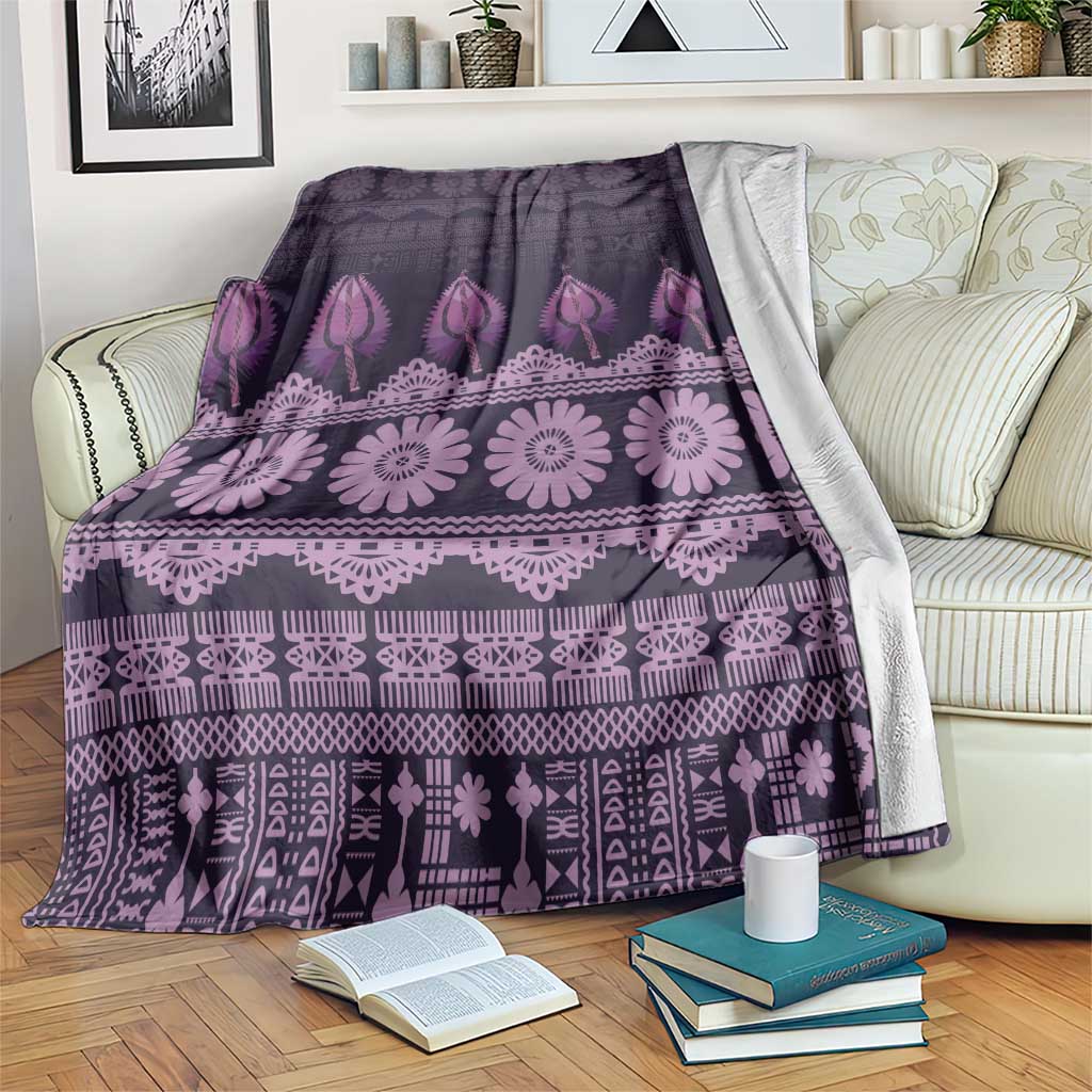 Bula Fiji Iri ni Meke Blanket Lokaloka Fijian Masi - Polynesian Pride