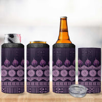 Bula Fiji Iri ni Meke 4 in 1 Can Cooler Tumbler Lokaloka Fijian Masi LT14 - Polynesian Pride