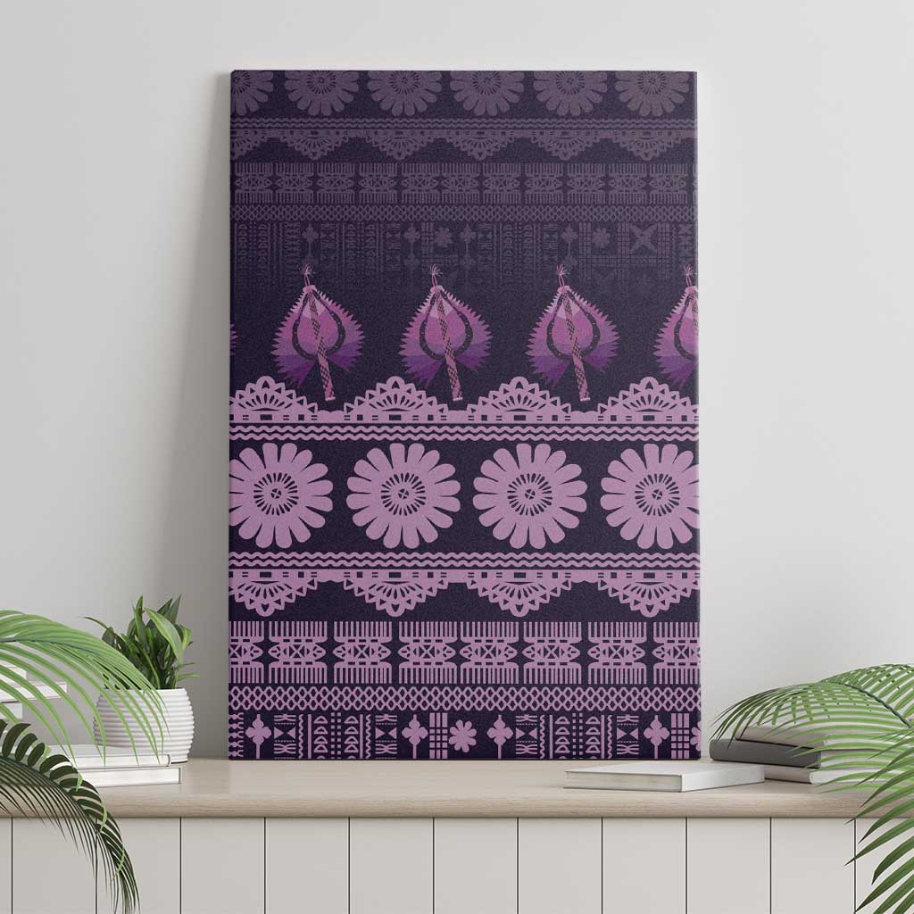 Bula Fiji Iri ni Meke Canvas Wall Art Lokaloka Fijian Masi - Polynesian Pride