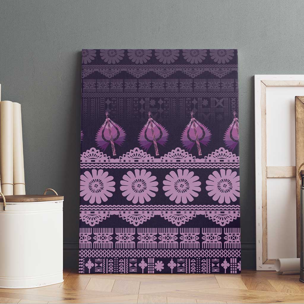 Bula Fiji Iri ni Meke Canvas Wall Art Lokaloka Fijian Masi - Polynesian Pride