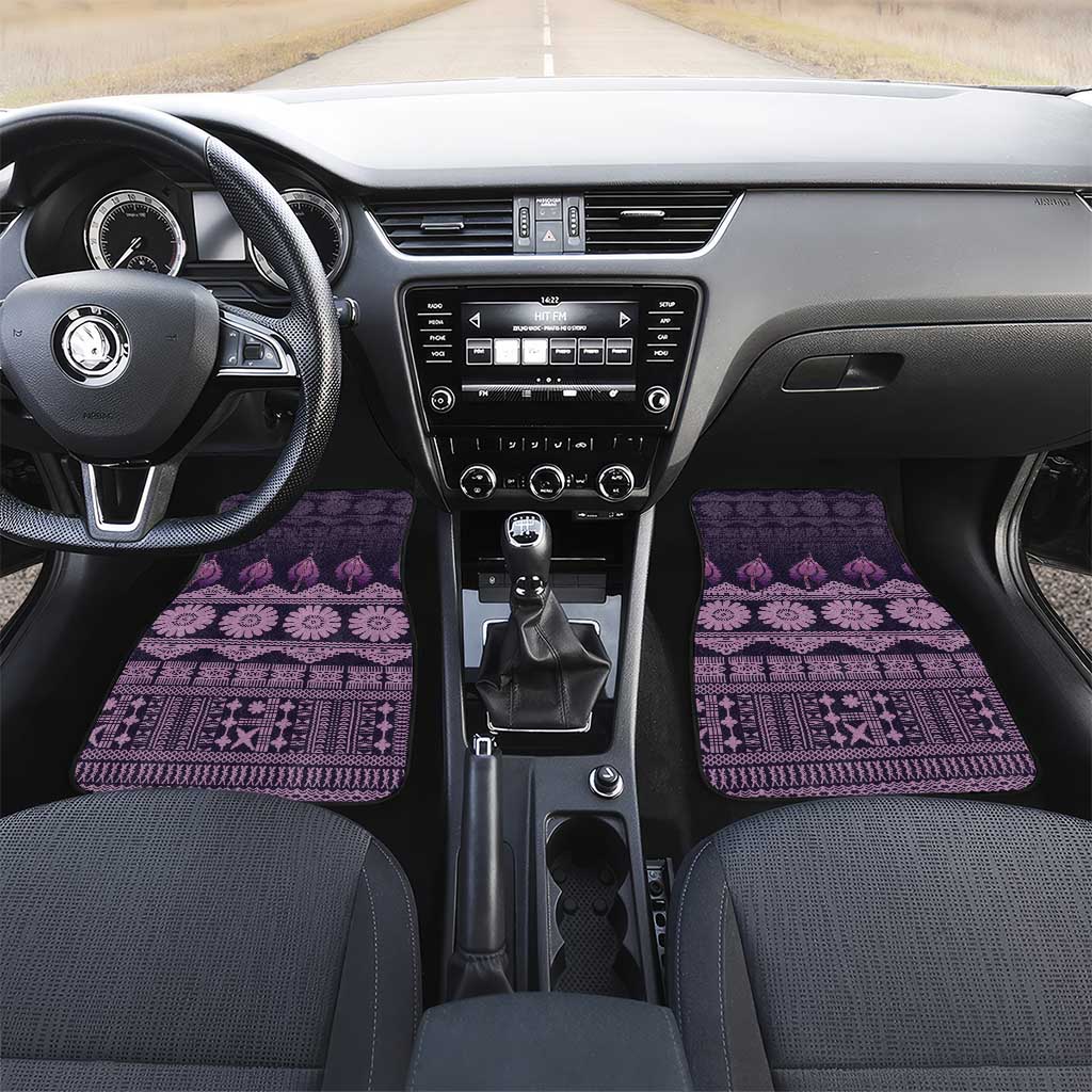 Bula Fiji Iri ni Meke Car Mats Lokaloka Fijian Masi - Polynesian Pride