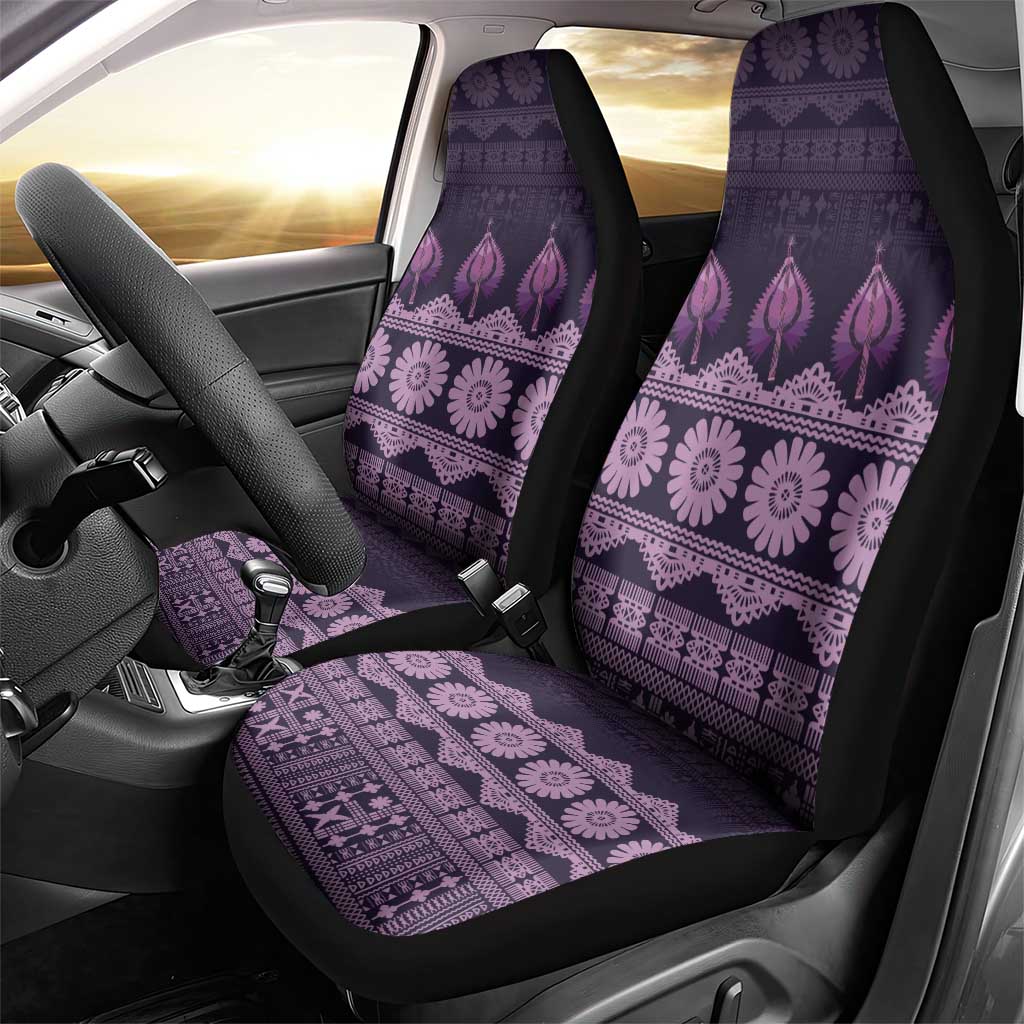Bula Fiji Iri ni Meke Car Seat Cover Lokaloka Fijian Masi LT14 - Polynesian Pride