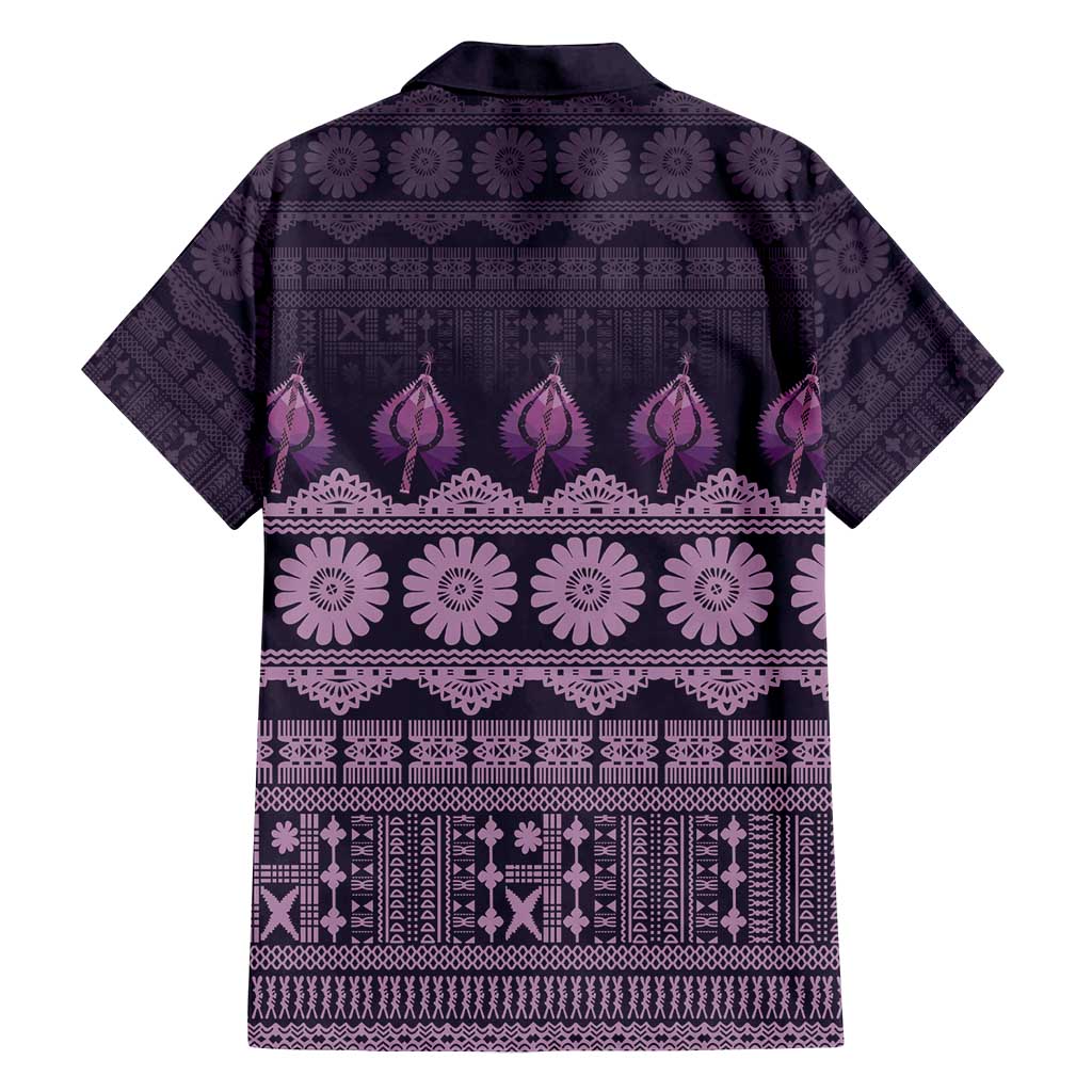 Bula Fiji Iri ni Meke Family Matching Off Shoulder Maxi Dress and Hawaiian Shirt Lokaloka Fijian Masi LT14 - Polynesian Pride