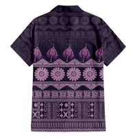 Bula Fiji Iri ni Meke Family Matching Off Shoulder Short Dress and Hawaiian Shirt Lokaloka Fijian Masi LT14 - Polynesian Pride