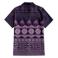 Bula Fiji Iri ni Meke Family Matching Short Sleeve Bodycon Dress and Hawaiian Shirt Lokaloka Fijian Masi LT14 - Polynesian Pride