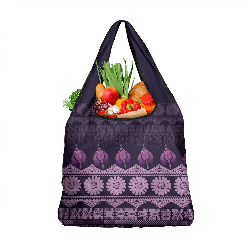 Bula Fiji Iri ni Meke Grocery Bag Lokaloka Fijian Masi - Polynesian Pride