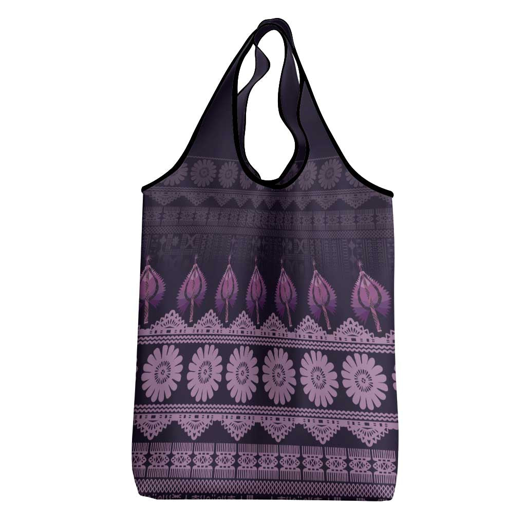 Bula Fiji Iri ni Meke Grocery Bag Lokaloka Fijian Masi - Polynesian Pride
