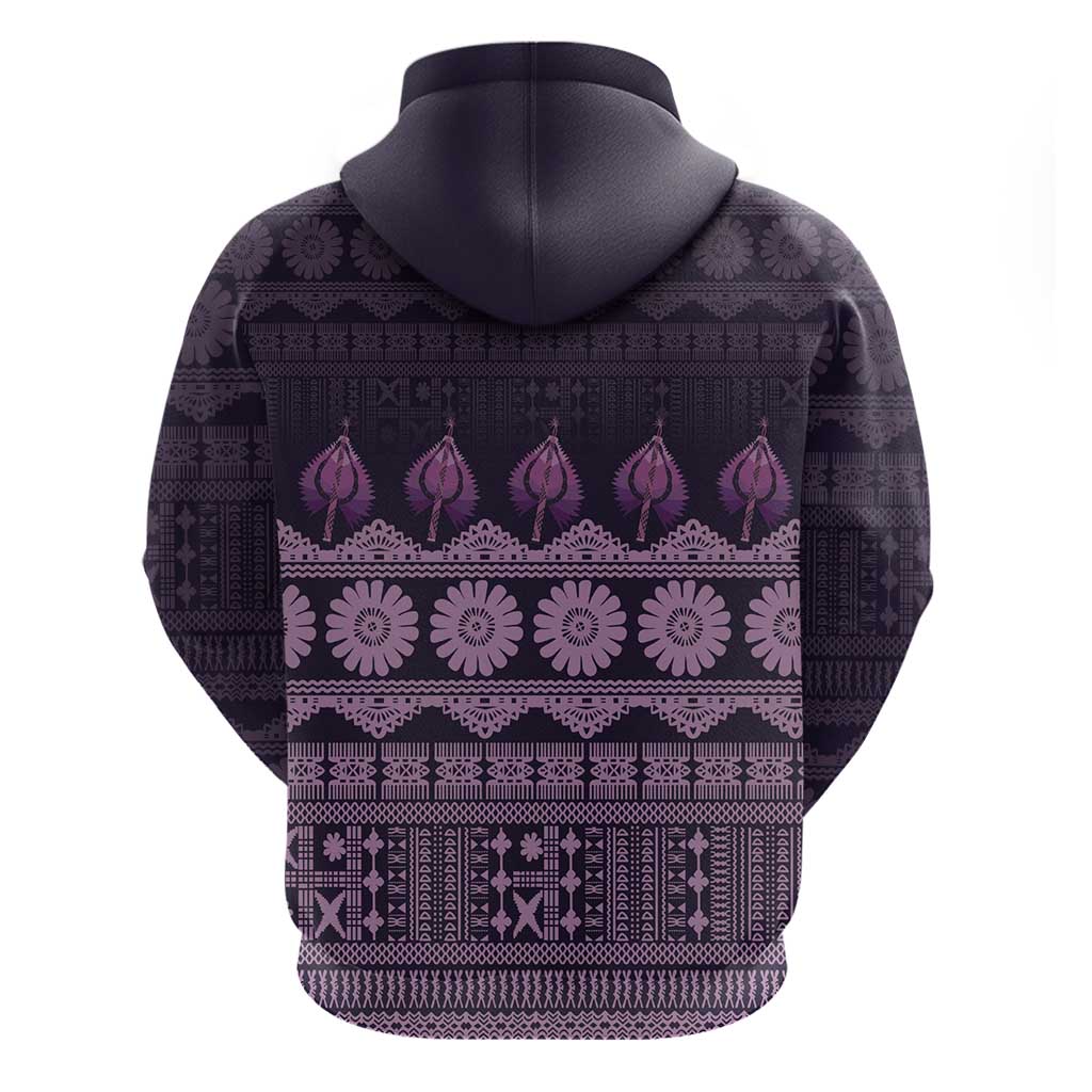 Bula Fiji Iri ni Meke Hoodie Lokaloka Fijian Masi LT14 - Polynesian Pride